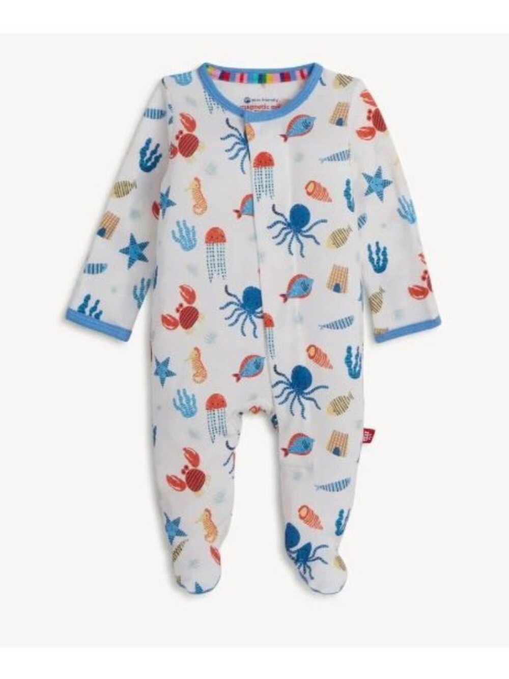 Magnetic Me Deep Chic Blue Modal Magnetic Footie Kids Size 6 - 9 M NWT